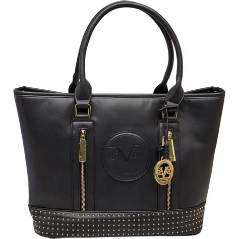 versace 1969 black handbag woven|Versace 1969 handbag clearance sale.